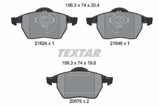 Bremseklosser TEXTAR 2162402 Bremseklosser TEXTAR 2162402