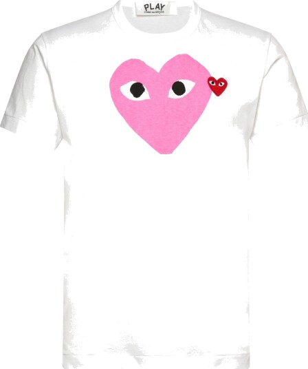 Comme des Garçons Heart Logo Short Sleeve White M