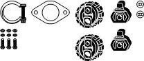 HJS 82 23 4136 Monteringssett, eksosanlegg