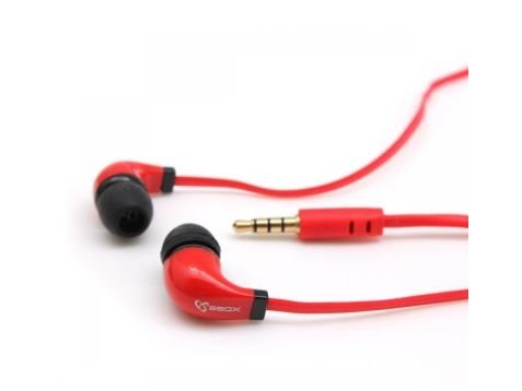 *S-Box Earphone Med Mikrofon Ep-038 Rød *S-Box Earphone Med Mikrofon Ep-038 Rød