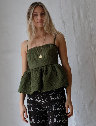 Helmstedt Emilie Top - Green - M Helmstedt Emilie Top - Green - M