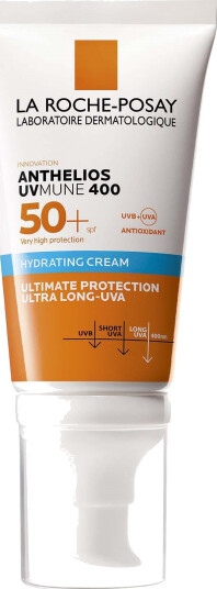 La Roche-Posay Anthelios Uvmune Ultra Cream SPF50+ 50 ml Vannbestandig Solkrem for Alle Hudtyper La Roche-Posay Anthelios Uvmune Ultra Cream SPF50+ 50 ml Vannbestandig Solkrem for Alle Hudtyper