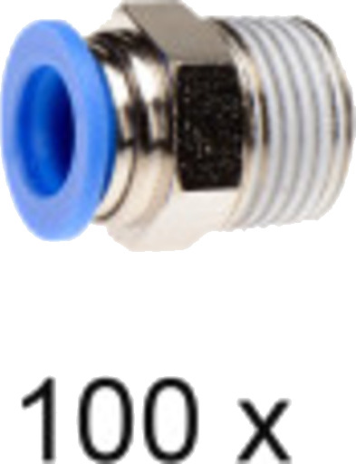 Overgang 1/2". Innstikkskobling 12 mm. Hunn. Pakke med 100 stk.
