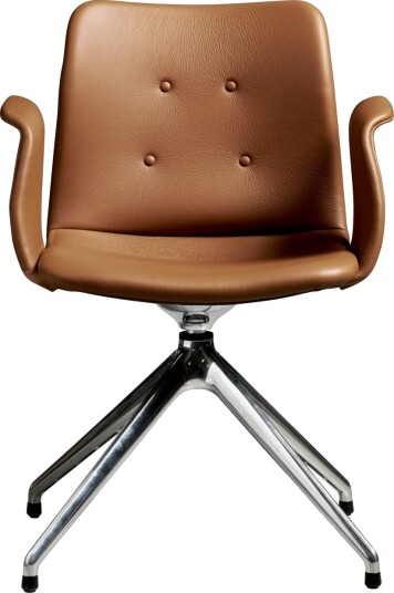 Sibast Furniture Bent Hansen Primum 4 stjerners Spisestol med Svingbar Polert stål/Zenso 3 223
