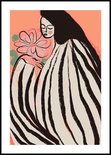 A Silent Moment Peach Plakat Plakat / 21x30cm