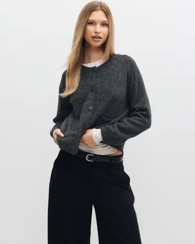 Only Grå Onlpiemonte L/S Cardigan Knt Noos