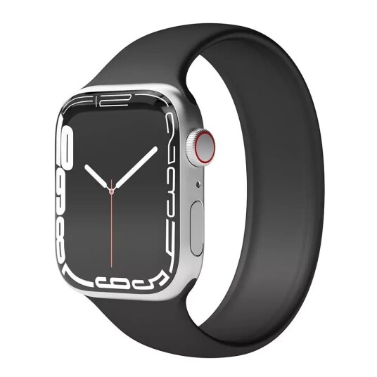 Vonmählen Apple Watch (38/40/SE/41MM) Solo Loop Band Large Silikon Reim - Svart Vonmählen Apple Watch (38/40/SE/41MM) Solo Loop Band Large Silikon Reim - Svart