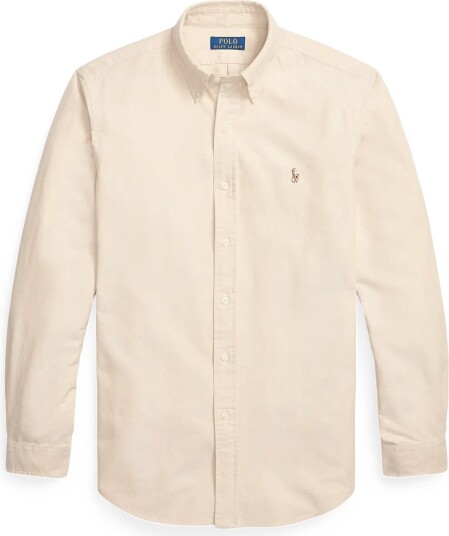 Polo Ralph Lauren The Iconic Oxford Shirt CAMEL/WHITE XS