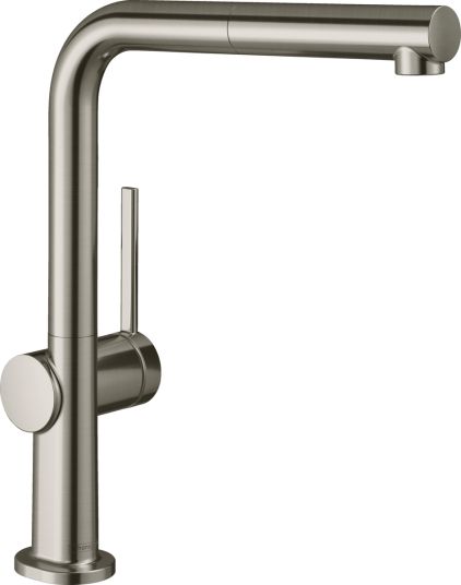 Hansgrohe Talis M54 Kjøkkenbatteri Med uttrekkbar tut, 1jet, Børstet Stål Hansgrohe Talis M54 Kjøkkenbatteri Med uttrekkbar tut, 1jet, Børstet Stål