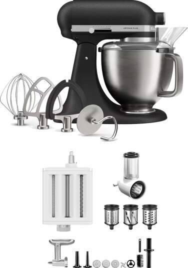Kitchenaid Artisan Plus kjøkkenmaskin med tilbehørspakke 4,7 liter cast iron black