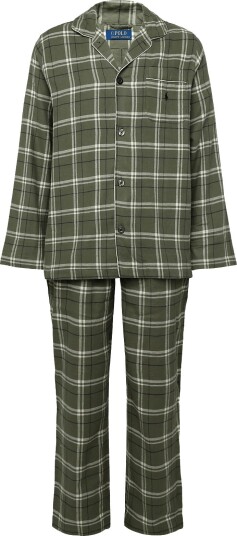 Polo Ralph Lauren Plaid Flannel Sleep Set Khaki green XXL