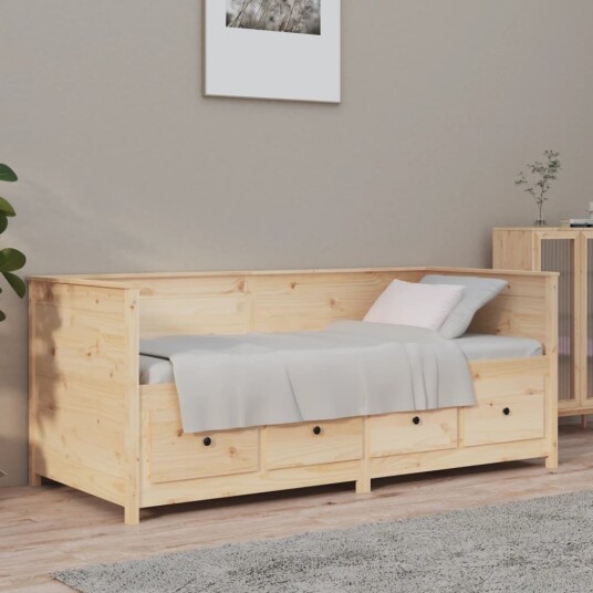 vidaXL Dagseng 90x190 cm heltre furu