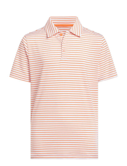 adidas Golf B Striped Polo Orange 128 adidas Golf B Striped Polo Orange 128