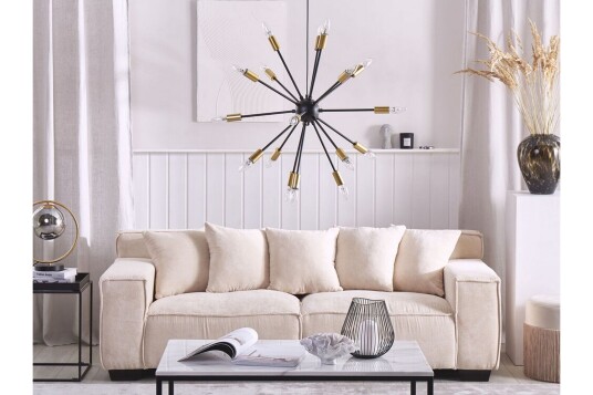 Taklampe Karminak Svart / Gull