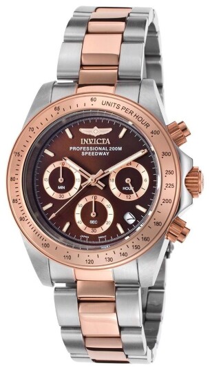 Invicta Herreklokke 17029 Speedway Brun/Rose gulltonet stål Ø39.5 mm Invicta Herreklokke 17029 Speedway Brun/Rose gulltonet stål Ø39.5 mm