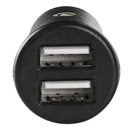 Nedis 24W USB Bilstrømadapter med 2 Utganger - Svart Nedis 24W USB Bilstrømadapter med 2 Utganger - Svart