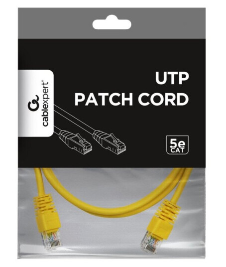 Gembird Koblingskabel Rj-45 Hann Til Rj-45 Hann 2 M Utp Cat 5E Formstøpt Gul