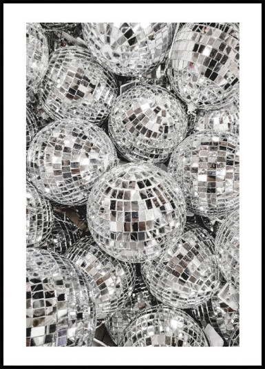 Funky Disco Ball 70s Plakat Plakat / 30x40cm