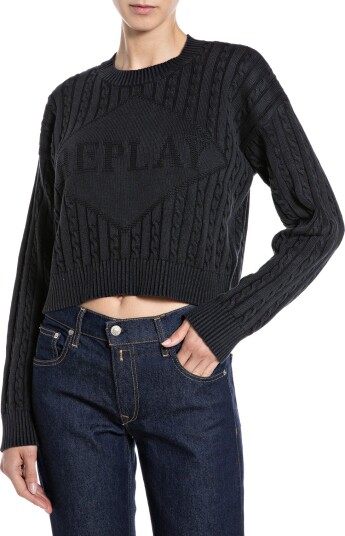 Replay Relaxed Natural Component Sweater Blue S