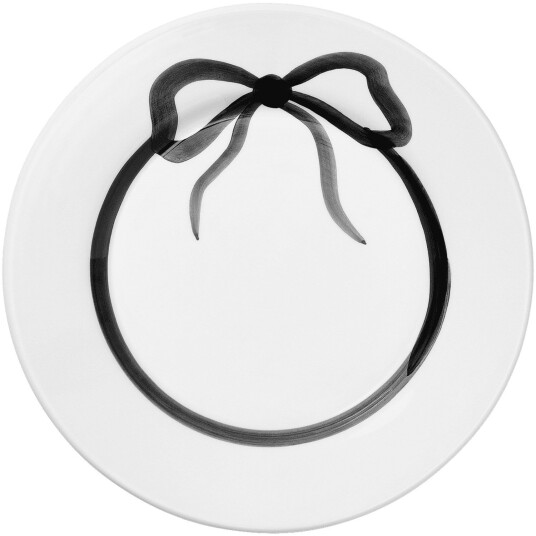 Pick A Poppy Bow Tallerken 28 cm Sort