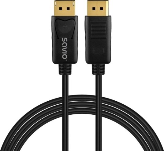 Savio Cl-206 3 M Displayport Displayport Hankjønn Hankjønn Svart