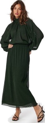 BUBBLEROOM Structured Maxi Skirt Dark green XS