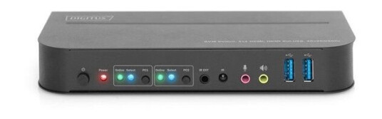 DIGITUS DS-12874 KVM Switch 2x1 HDMI HDMI Out.USB 4Kx2K@60Hz