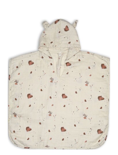 Nuuroo Flor Muslin Poncho - Multi/patterned - 80-86