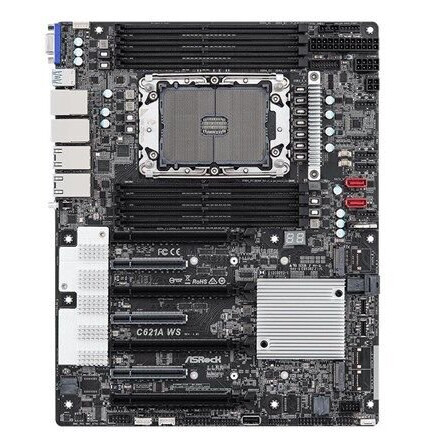 ASRock C621A WS - ATX - Socket P+ - C621A - Intel C621A - Intel Socket P+ socket - DDR4 RAM - ATX ASRock C621A WS - ATX - Socket P+ - C621A - Intel C621A - Intel Socket P+ socket - DDR4 RAM - ATX