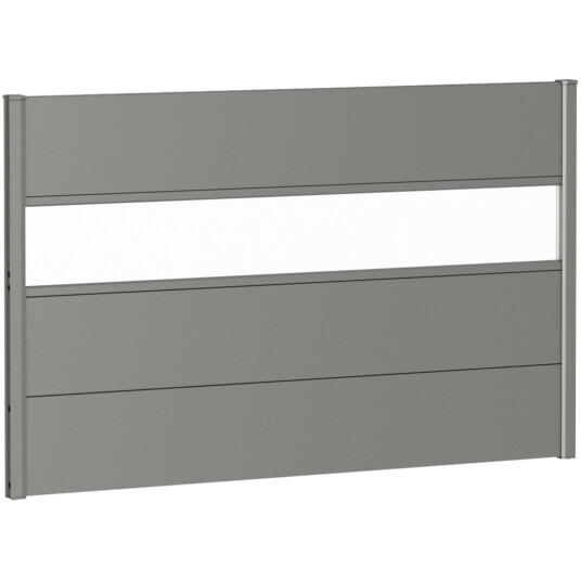 BIOHORT VEGGPANEL FOR LEVEGG AKRYLGLASS 150X90 KVARTSGRÅ METALLIC