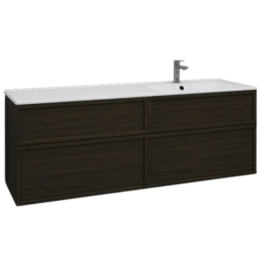 Svedbergs Poem Ramme Servantskap D45 med 4 Skuffer Brun ask / 160cm Push Open SV-3451645-P