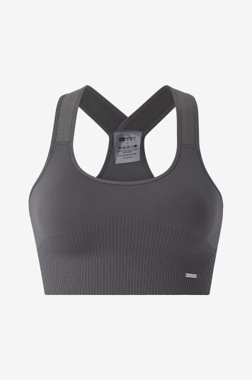 Aim'n Sports bh Black High Support Ribbed Bra Grå