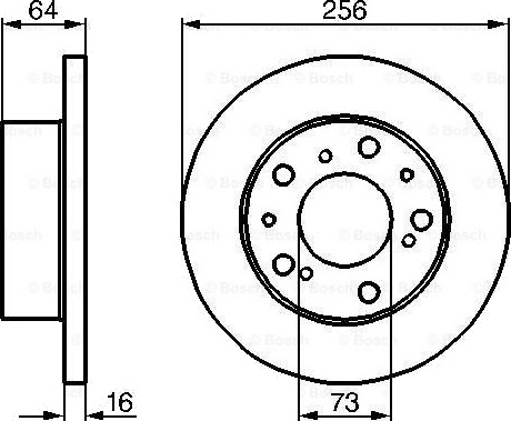 BOSCH 0 986 479 B24 Bremseskive BOSCH 0 986 479 B24 Bremseskive