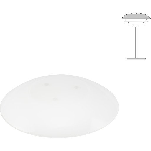 Dyberg Larsen reserveglass for DL20 bordlampe topp skjerm