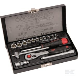 Kramp Socket Set 1 4 Tommer 16 Pieces