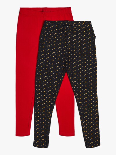 Luca & Lola Luca & Lola Linda Leggings 2 pack Tap Shoe/Red
