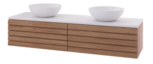 Servantskap Linn Bad Selma 160 cm 1 Dobbel Skuffer Eikestav 160516STD