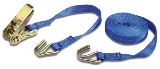 LASTESTROPP 1T 5mx25mm m/JEKK og KROK 2delt 4,7+0,3m FASTY