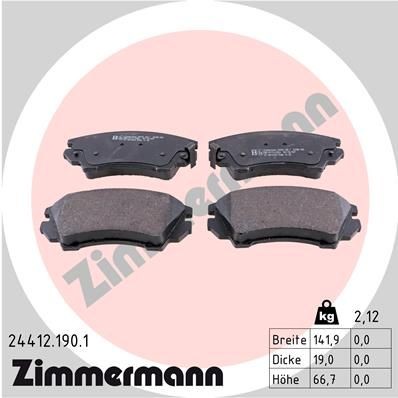 Bremseklosser ZIMMERMANN 24412.190.1