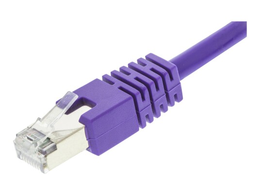 Deltaco Cat6 Koblingskabel 30 cm F/UTP RJ-45 Hankjønn Purpur