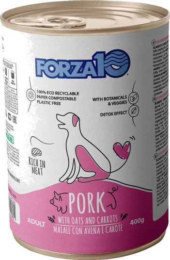 Forza10 Maintenance Dog Våtfôr Forza 10 Maintenance Svinekjøtt & Havre 24 X 400 G