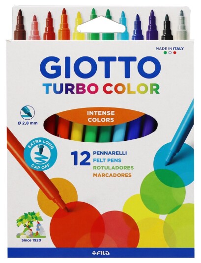 Tusj 12 stk. Turbo Color Giotto
