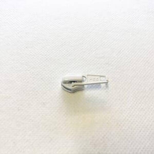 GLIDELÅSSKYVER SPIRAL 5 MM YKK METALL HVIT