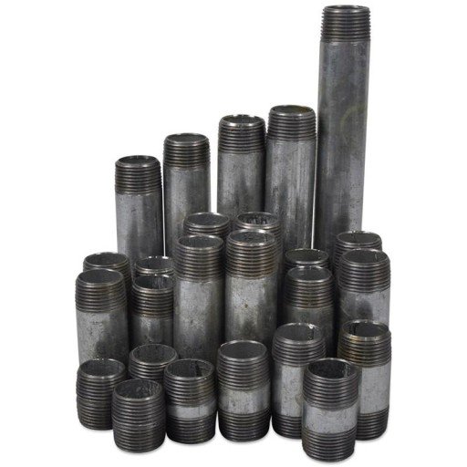 Galvanisert nippelrør 1/2" - 25 stk. assortert