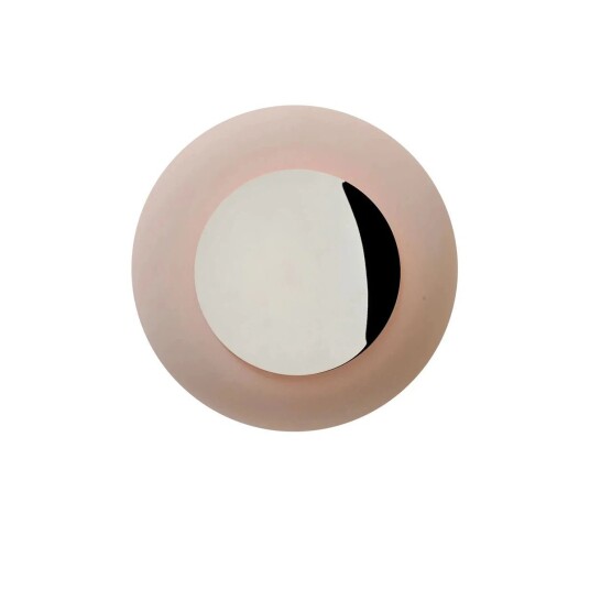 Horizon taklampe/vegglampe medium - Krom / kornet latte