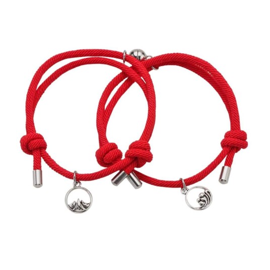 Pararmbånd med Magnet - Rød Pararmbånd med Magnet - Rød