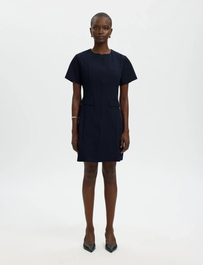 Selected Slftora Slim Ss Short Dress B Navy 34 Selected Slftora Slim Ss Short Dress B Navy 34