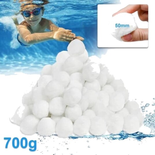 [LCS]XMTECH Bassengfilterkuler   Hvit   700 g   50 mm   Alternativ til 25 kg filtersand