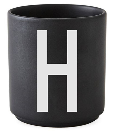 Design Letters Porselenskopp, Sort, H