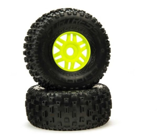 ARRMA ARA550068 dBoots Fortress Tyre Set Glued Green